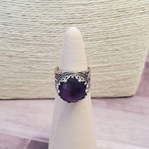 Sterling silver filigree ring